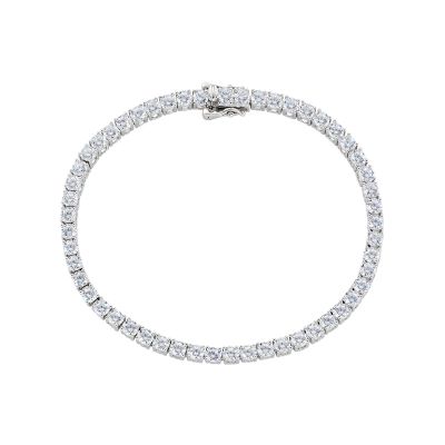 Amen Tennis Argento Zirconi Bianchi 3 mm