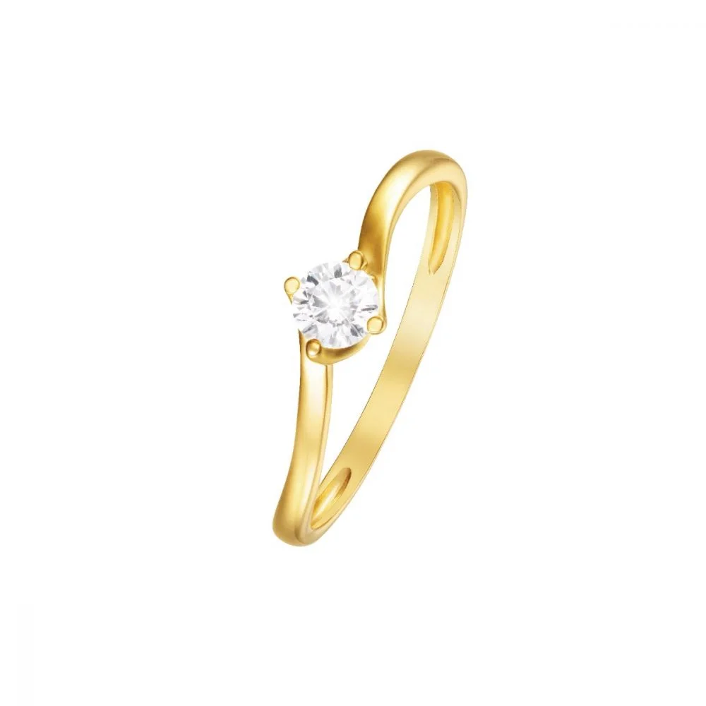 Stroili Anello Oro Giallo 9K Solitario 4 mm Claire 1412100
