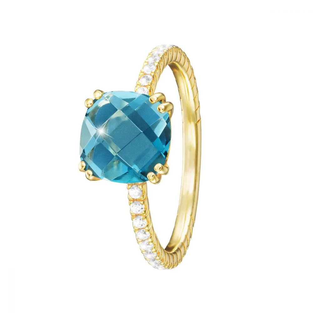 Stroili Anello Oro Giallo 9K Topazio e Zirconi Amelie Stainless - Main Image