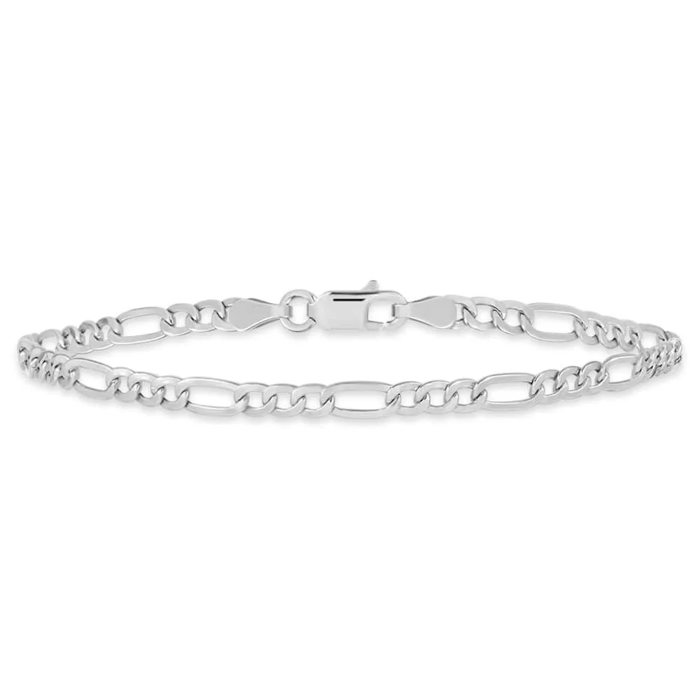 Stroili Bracciale Figaro 3+1 Oro Bianco 9K L'Homme Or 1425090