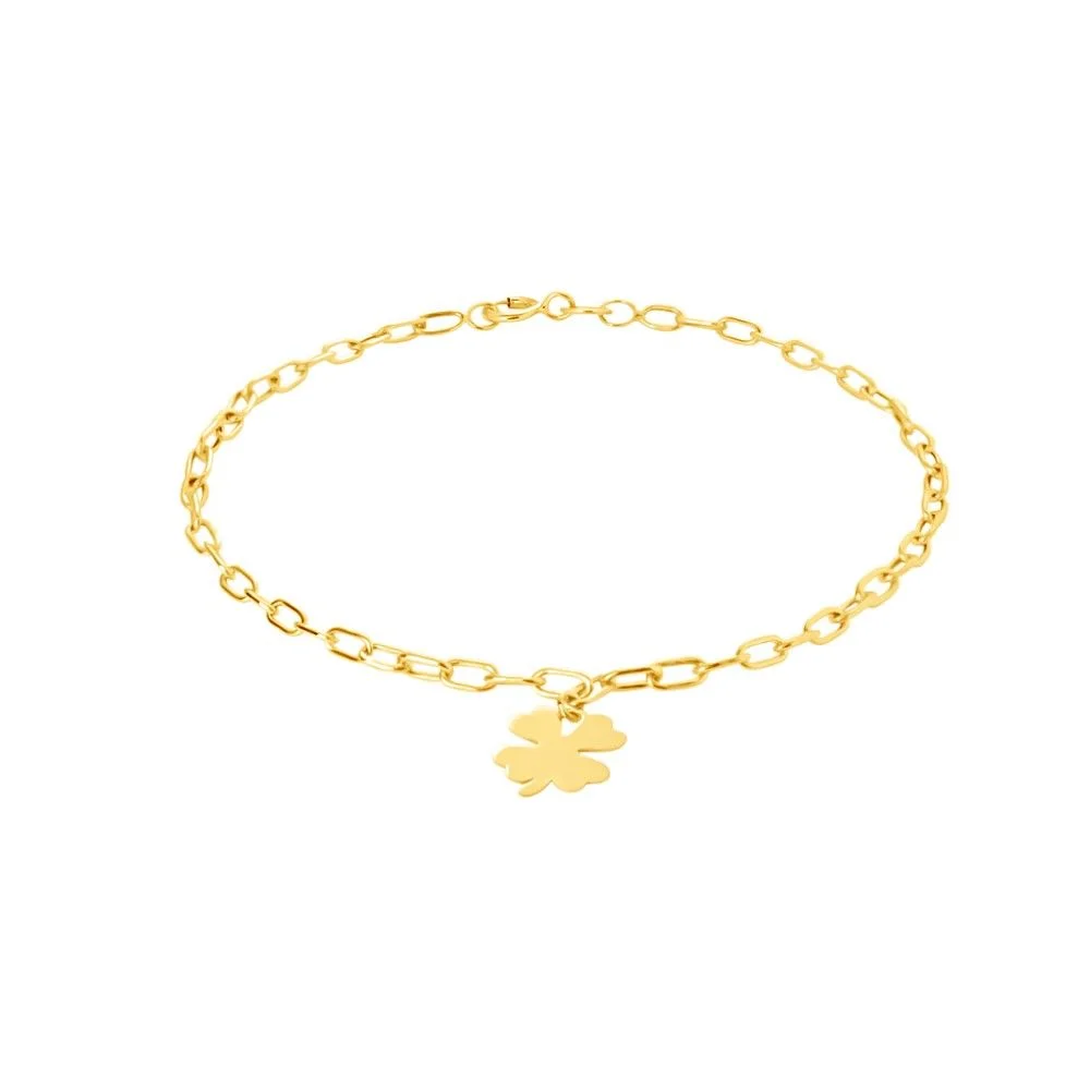 Stroili Bracciale Quadrifoglio Oro Giallo 9K Beverly 1429153 Stainless Gioiellerie - Foto 2