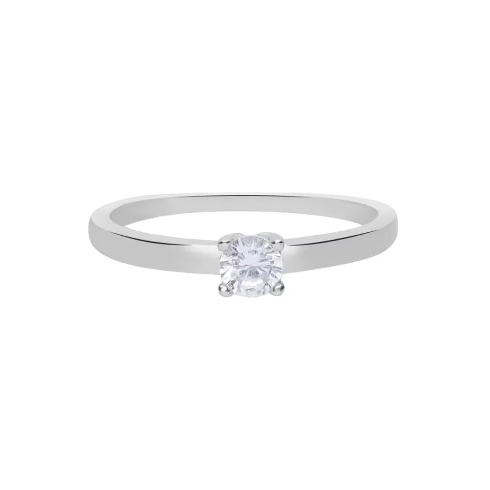 Stroili Anello Donna Argento Rodiato Solitario 3 mm 1662971
