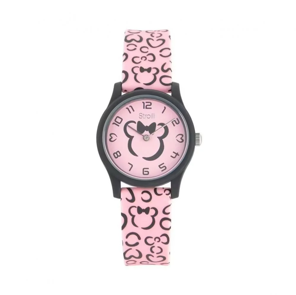 Disney Orologio Silicone Donna Quadrante Rosa Happy Times 1674323 Stainless Gioiellerie