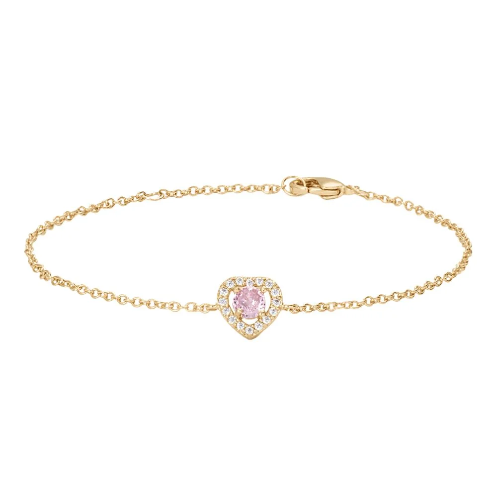 Stroili Bracciale Placcato Oro Cuore Rosa 1685711 Stainless