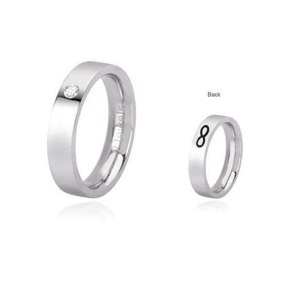 221068 2 Jewels Anello Donna Acciaio Zircone e Infinito Love Rings Stainless Gioiellerie