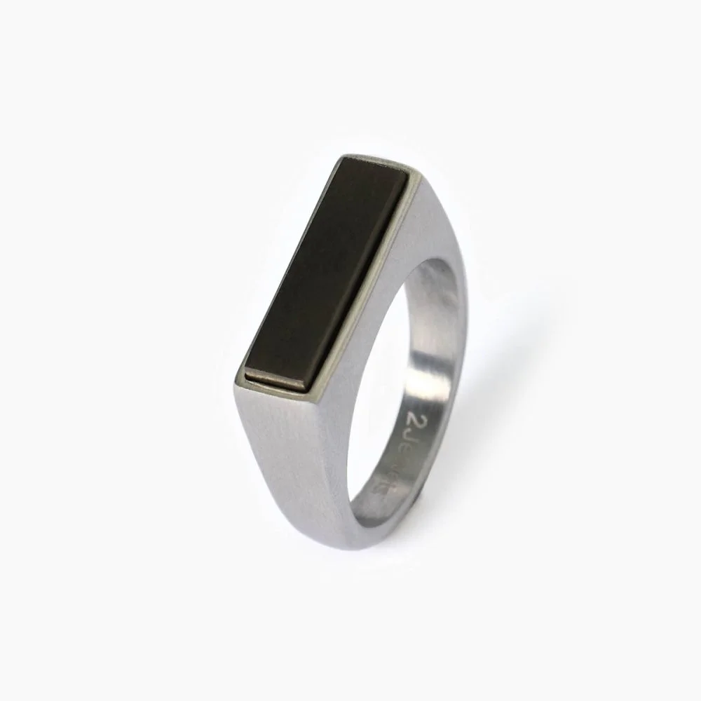 2 Jewels Anello Acciaio e Gunmetal Man s Ring 221080 Stainless
