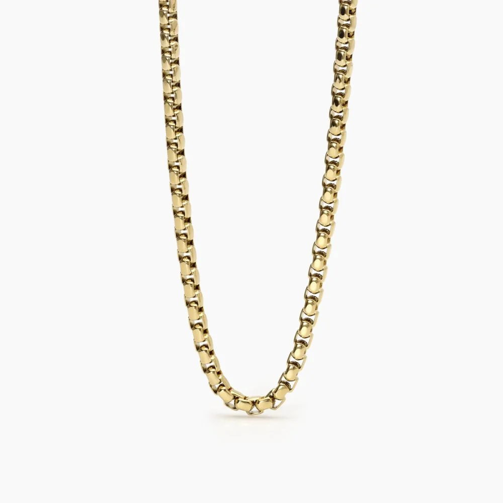 Collana A Maglie Scatola Rotonda In Acciaio Inox - Foto 10