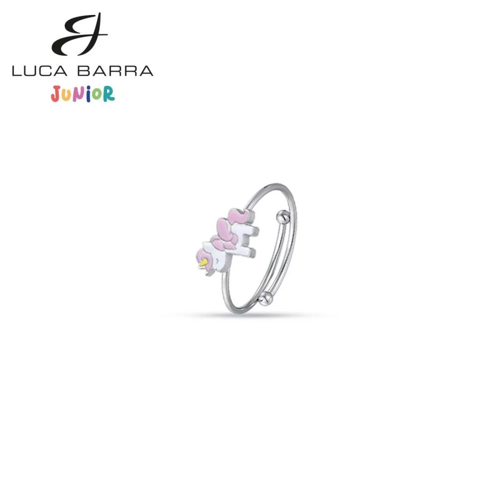 JA109 Luca Barra Anello Kids Acciaio Con Unicorno Stainless Gioiellerie