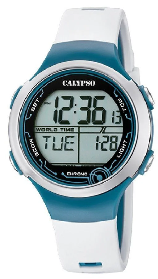 K5799 1 Calypso Orologio Unisex Gomma Digitale Multifunzione Stainless Gioiellerie