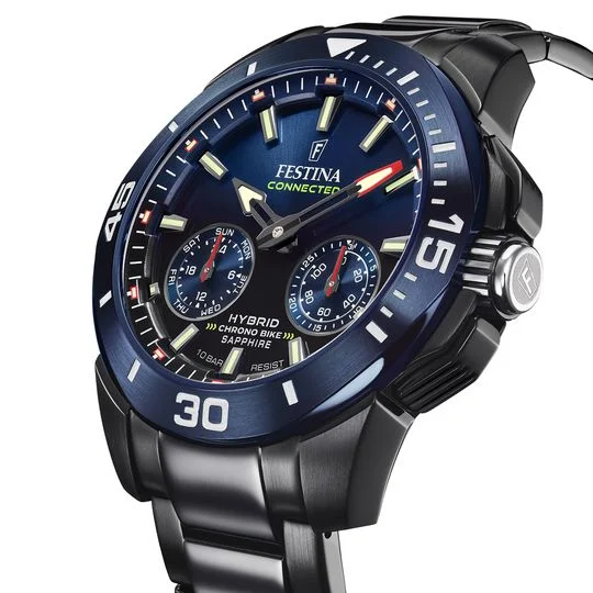 Festina Orologio Connected Uomo Nero-Blu F20647/1 Stainless