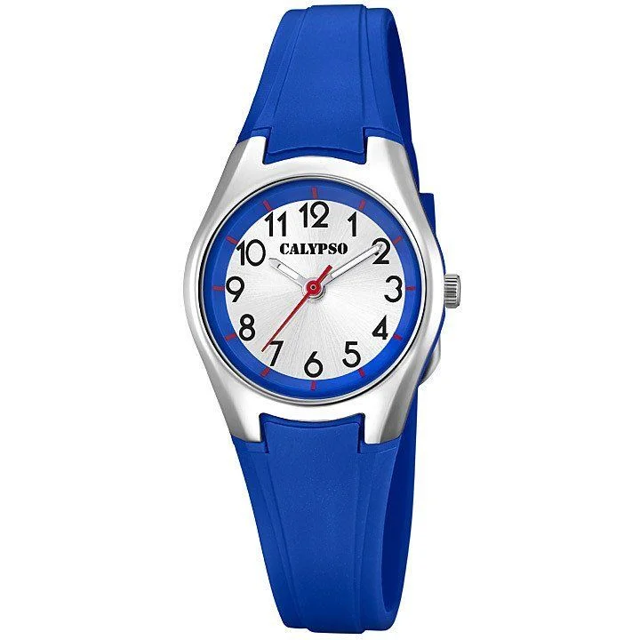 Calypso Orologio Donna Bambina Bambino Gomma Solo Tempo Blu Stainless Gioiellerie