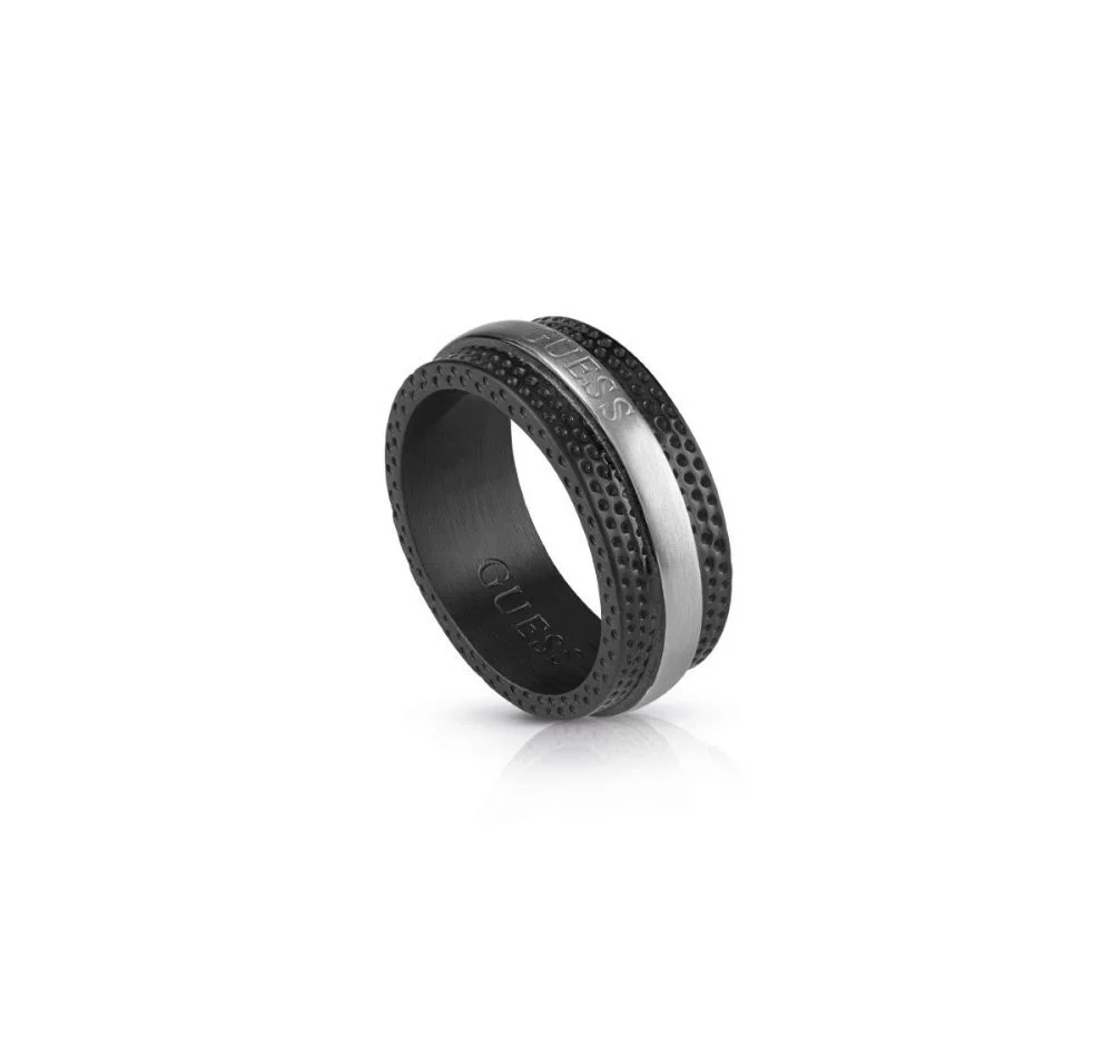 JUMR28003JW Guess Anello Uomo Acciaio Nero Blues Stainless