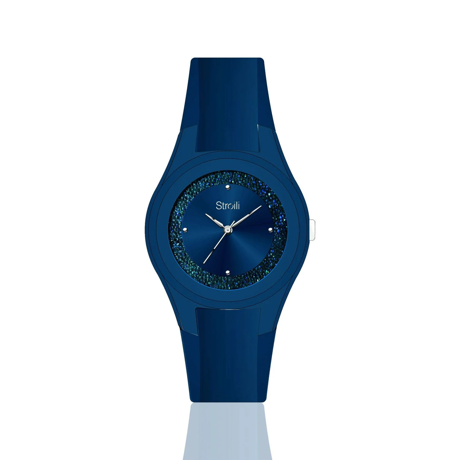1668338 Stroili Orologio Donna Solo Tempo Acciaio Silver e Silicone Blu Stainless Gioiellerie