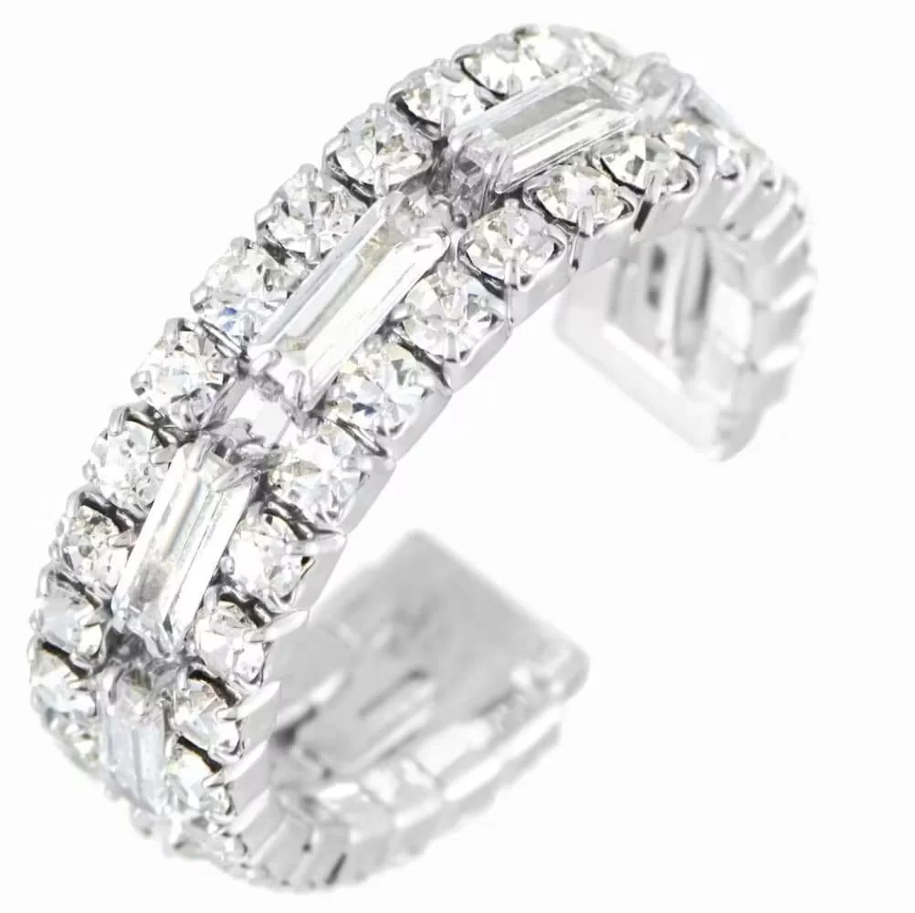 Stroili Anello Regolabile Donna Metallo e Cristalli Romantic Shine 1674382 Stainless Gioiellerie