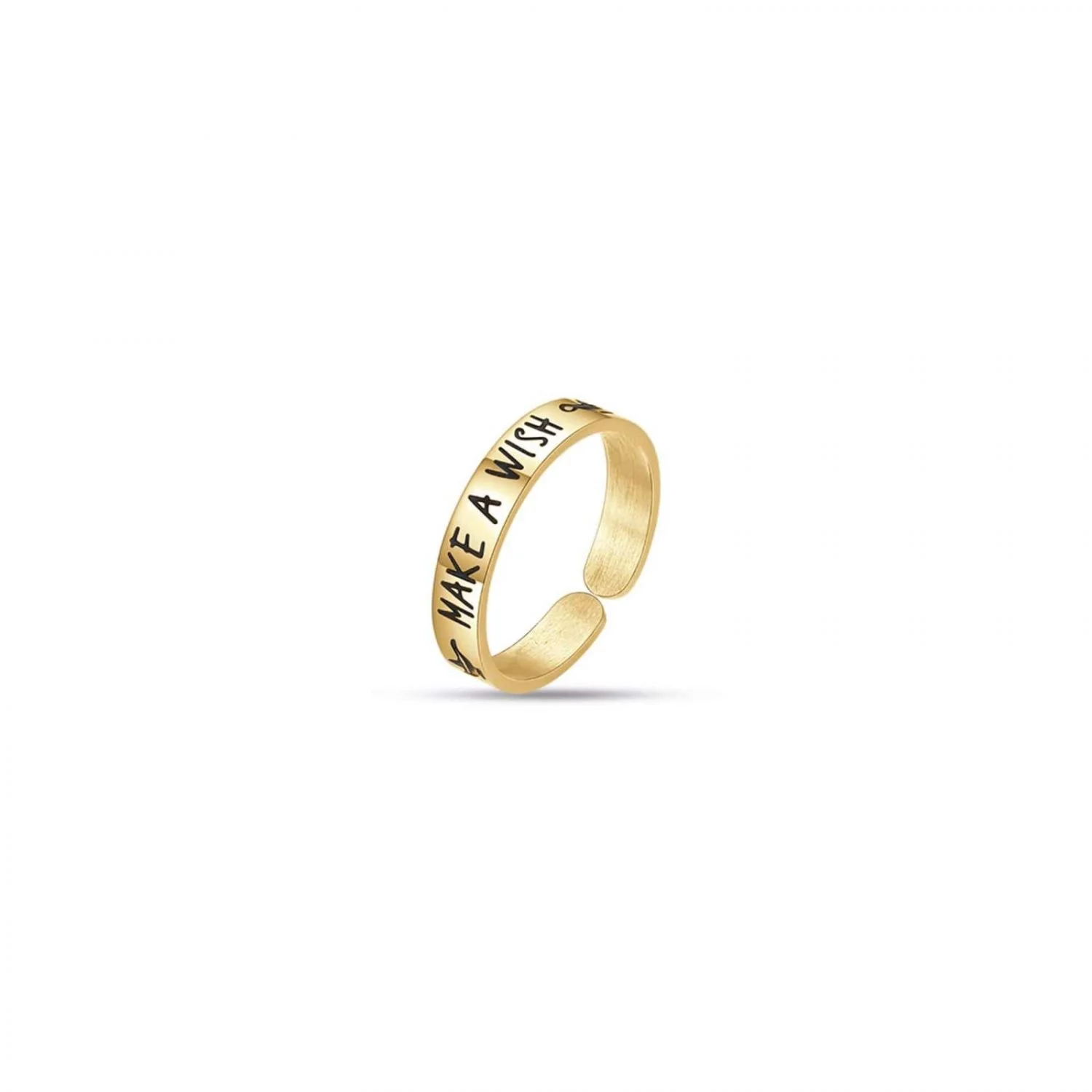 ANK302 Luca Barra Anello Donna Acciaio Gold MAKE A WISH Stainless Gioiellerie