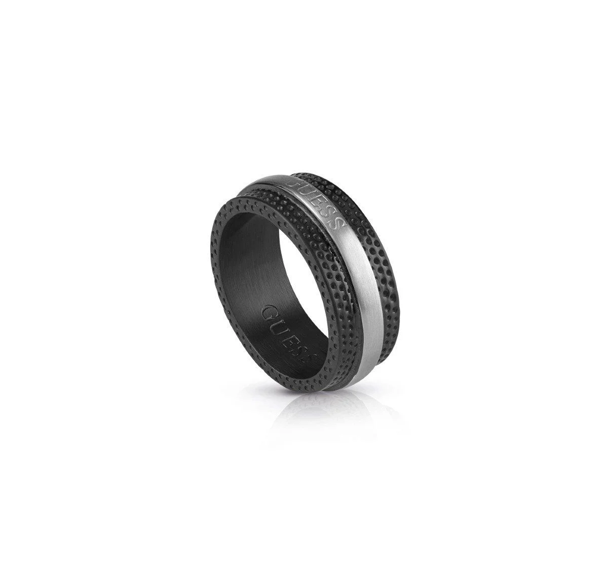 JUMR28003JW Guess Anello Uomo Acciaio Nero Blues Stainless Gioiellerie