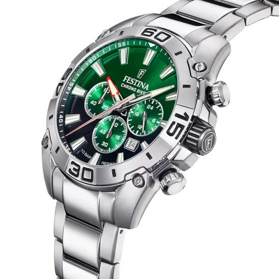 F20543 3 Festina Orologio Cronografo Uomo Chrono Bike Verde