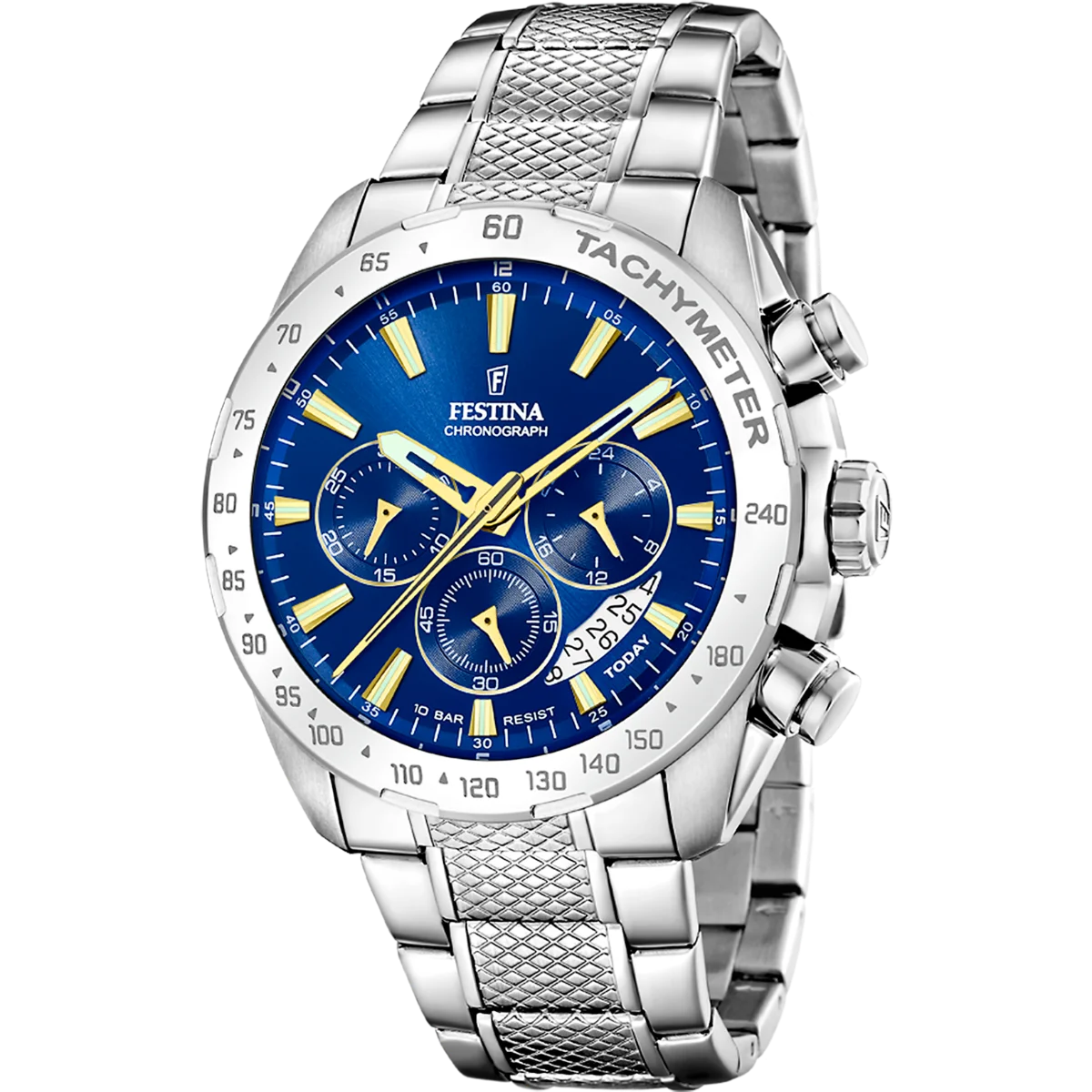 Festina Orologio Cronografo Acciaio Quadrante Blu F20668 2 Stainless Gioiellerie